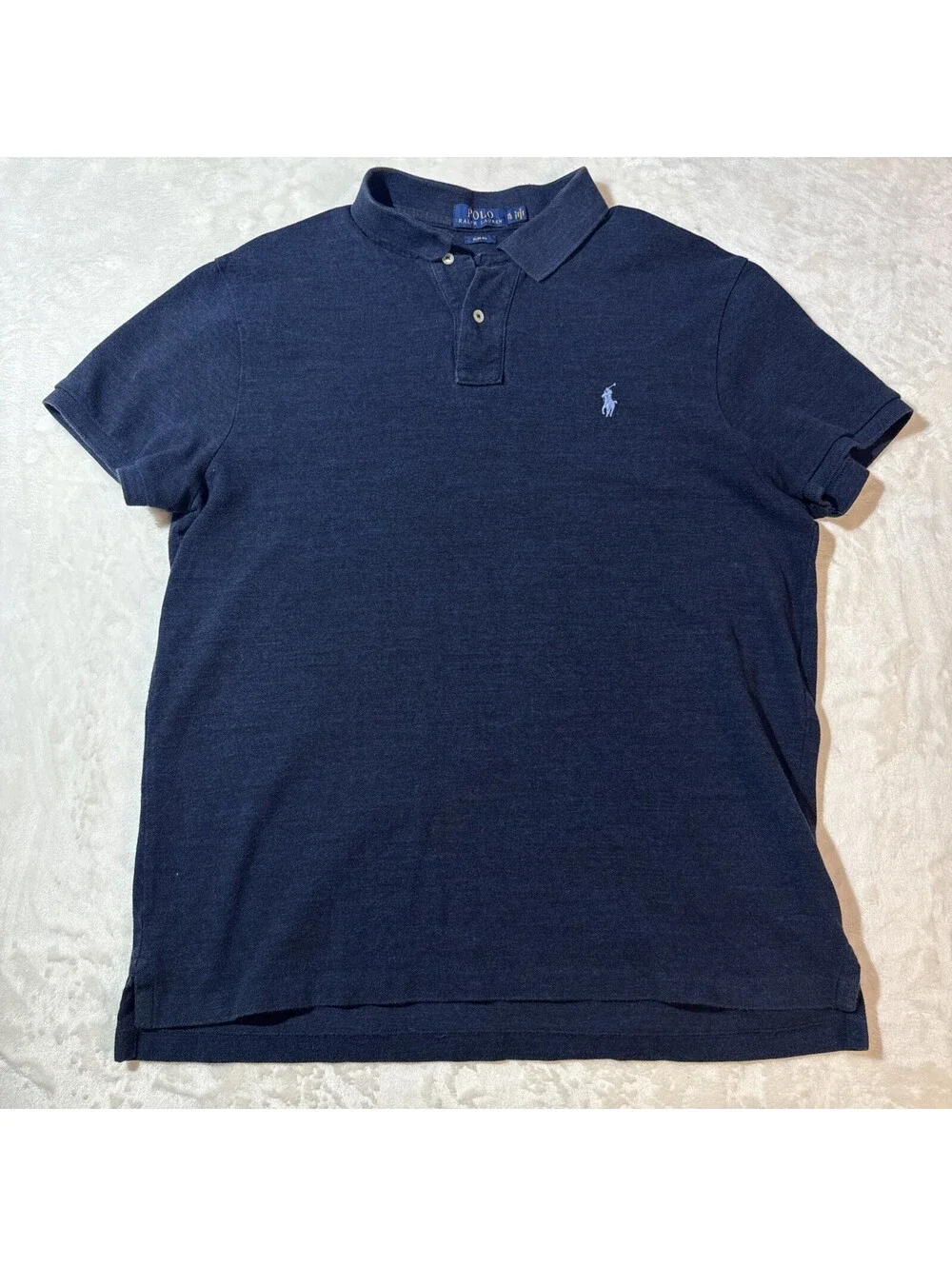 Polo Ralph Lauren Polo Shirt Mens XL Blue Slim Fit Pony Logo Golf Casual
